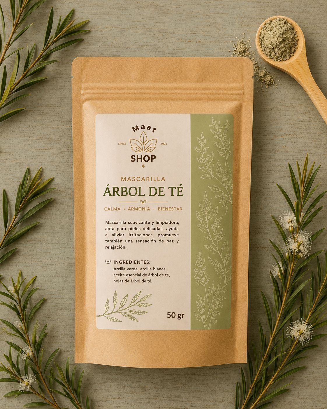 Mascarilla De Arcilla De Arbol De Te