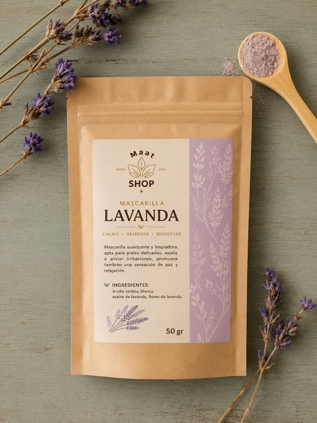 Mascarilla De Arcilla De Lavanda