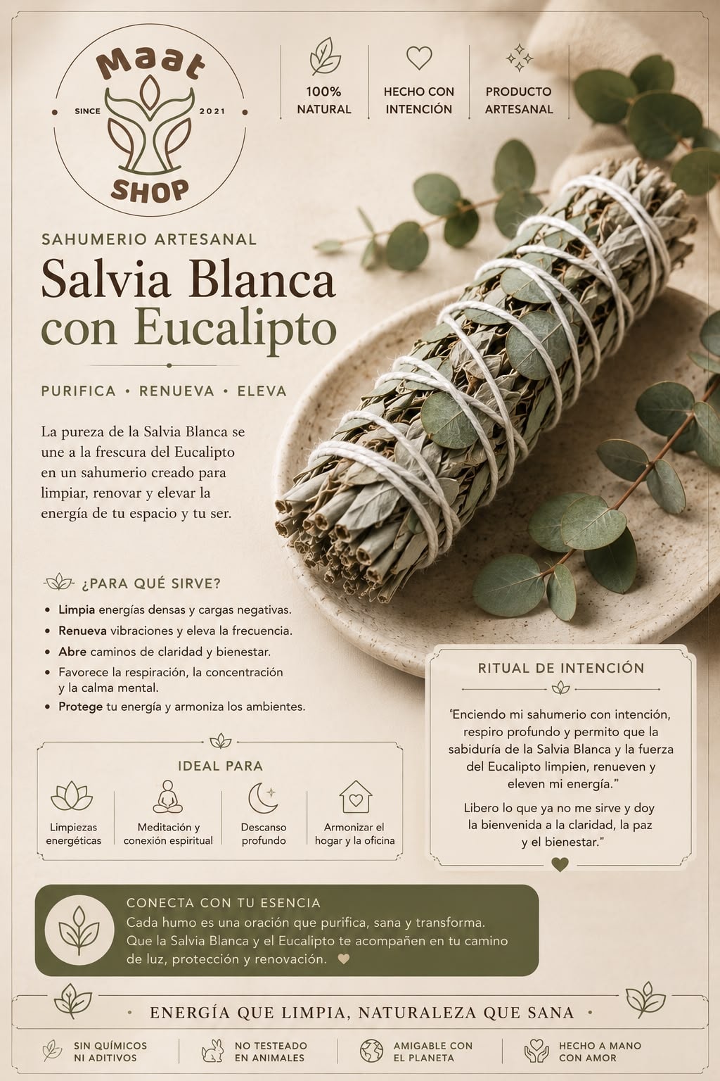 Salvia Blanca Con Eucalipto